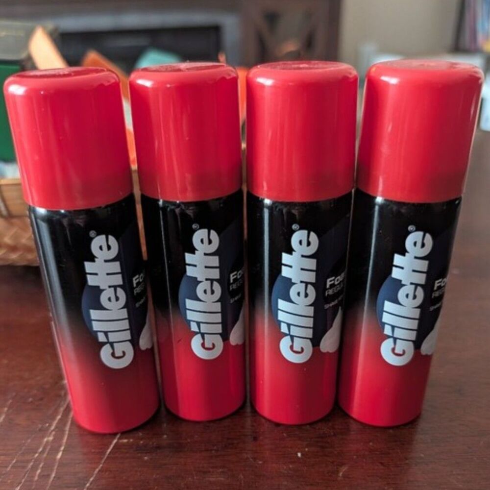 Gillette Regular Shaving Foam Travel Size 4 Pack